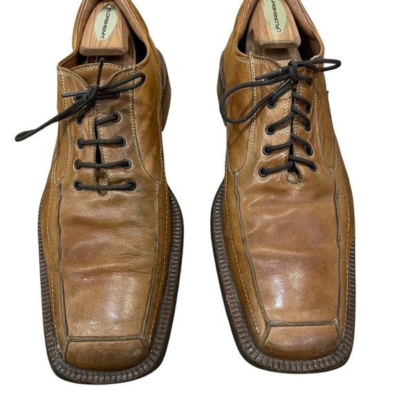 McKanty Leather Square Toe Oxford Loafer Dress Shoes Men’s Size 10 / EU 44 Brown - Picture 6 of 16